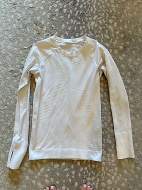 lululemon athletica Cream Long-Sleeve Textured Crew